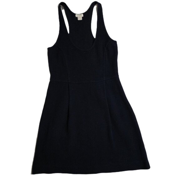 J Crew Womens Active Cotton Razorback Black V-Neck Dress Size 00 - Picture 1 of 7
